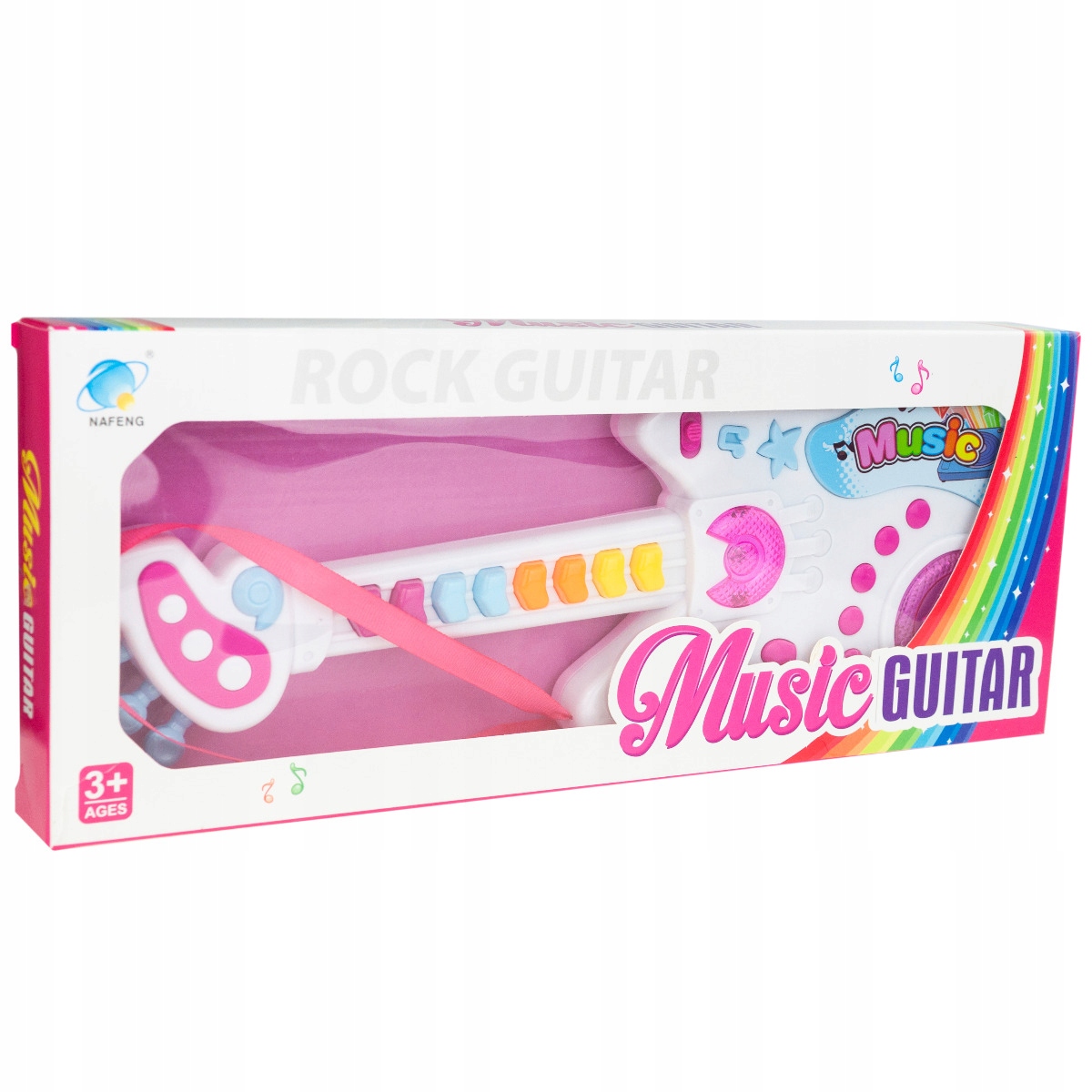 GITARA ROCKOWA INTERAKTYWNA DLA DZIECI ŚWIECI GRA INSTRUMENT MUZYCZNY LED Bohater / Bajka brak