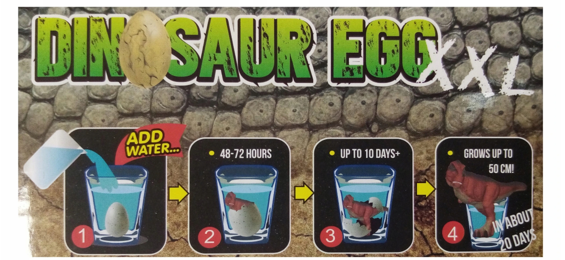 ROSNĄCE JAJKO XXL MAGICZNY DINOZAUR SUPER NOWOŚĆ 50 CM Rodzaj produktu zwierzę