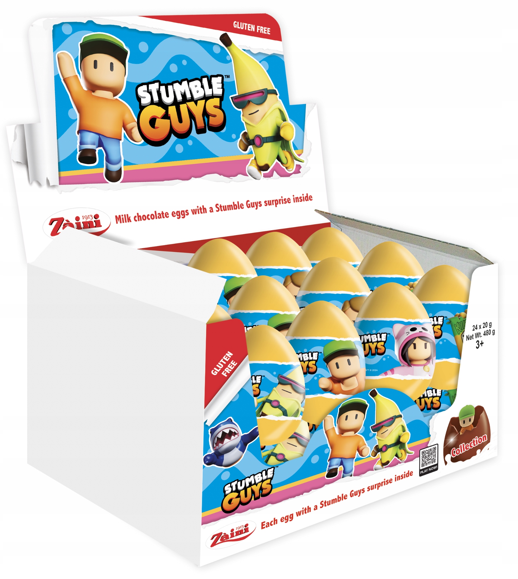 Levně Italská Čokoládová Vajíčka S Překvapením Stumble Guys Karton 24 ks x 20 g