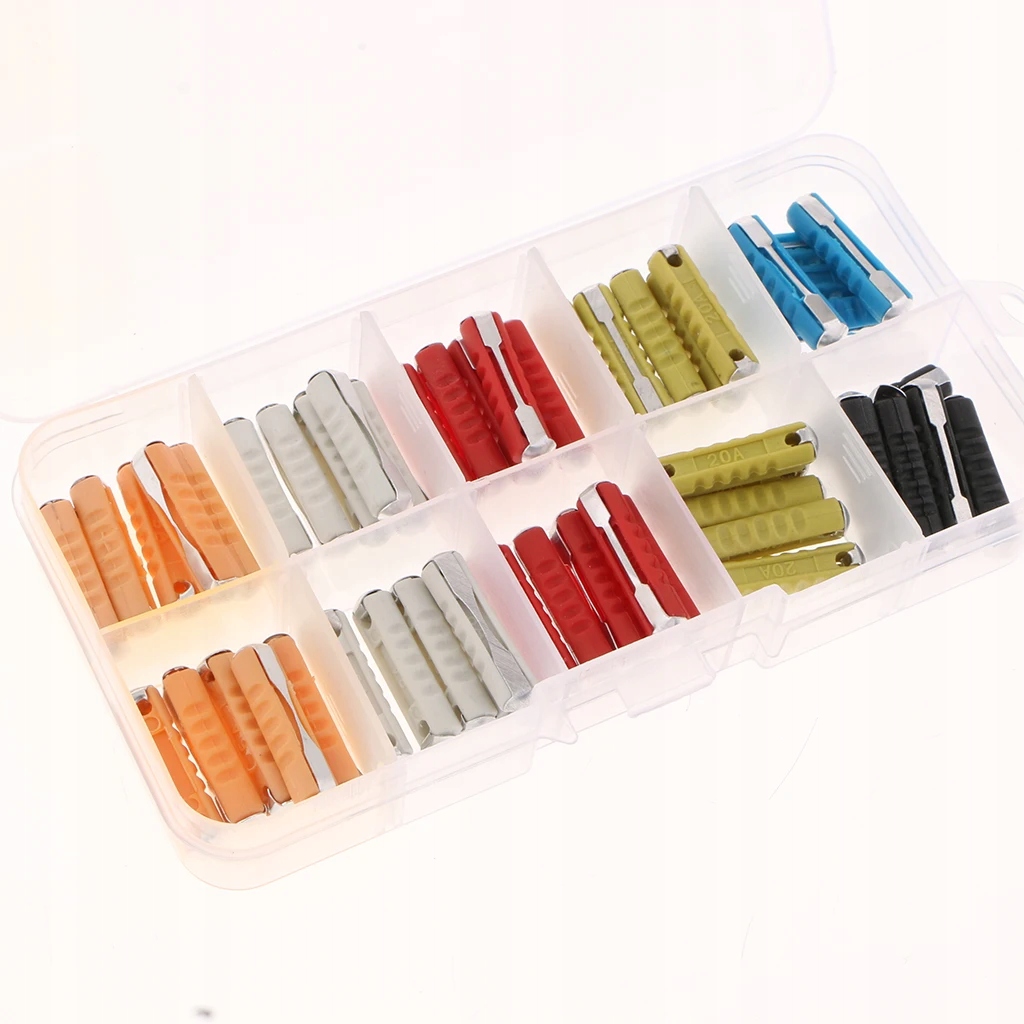 50Pcs European Car Fuses Torpedo Type Auto Fuse Assortment Kit 5A30