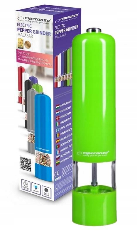 ELEKTRYCZNY MŁYNEK DO PIEPRZU SOLI I PRZYPRAW LED
