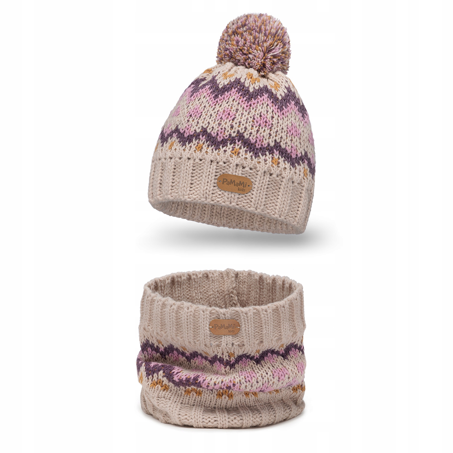 

Komplet dziewczęcy zimowy w norweski wzór