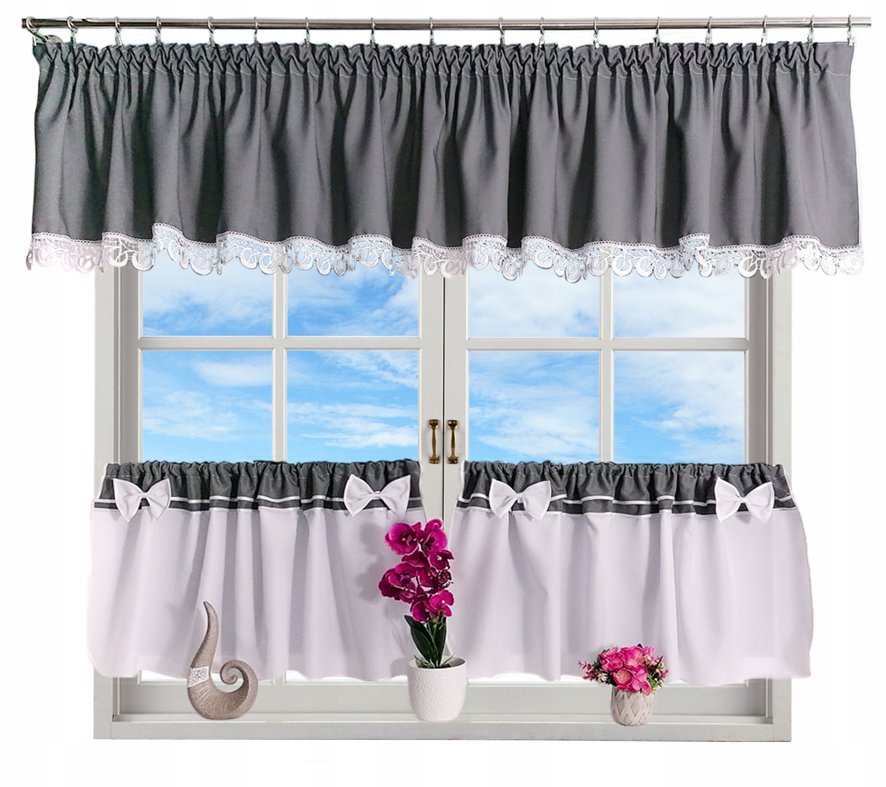 Firanka GALA ZAZDROSTKA 300/45 SZARA Producent