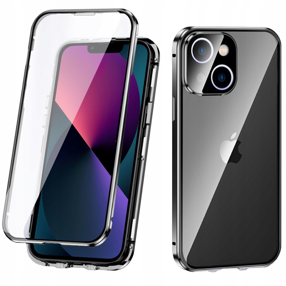 Magnetické Pouzdro Dual Glass Kryt pro iPhone 13