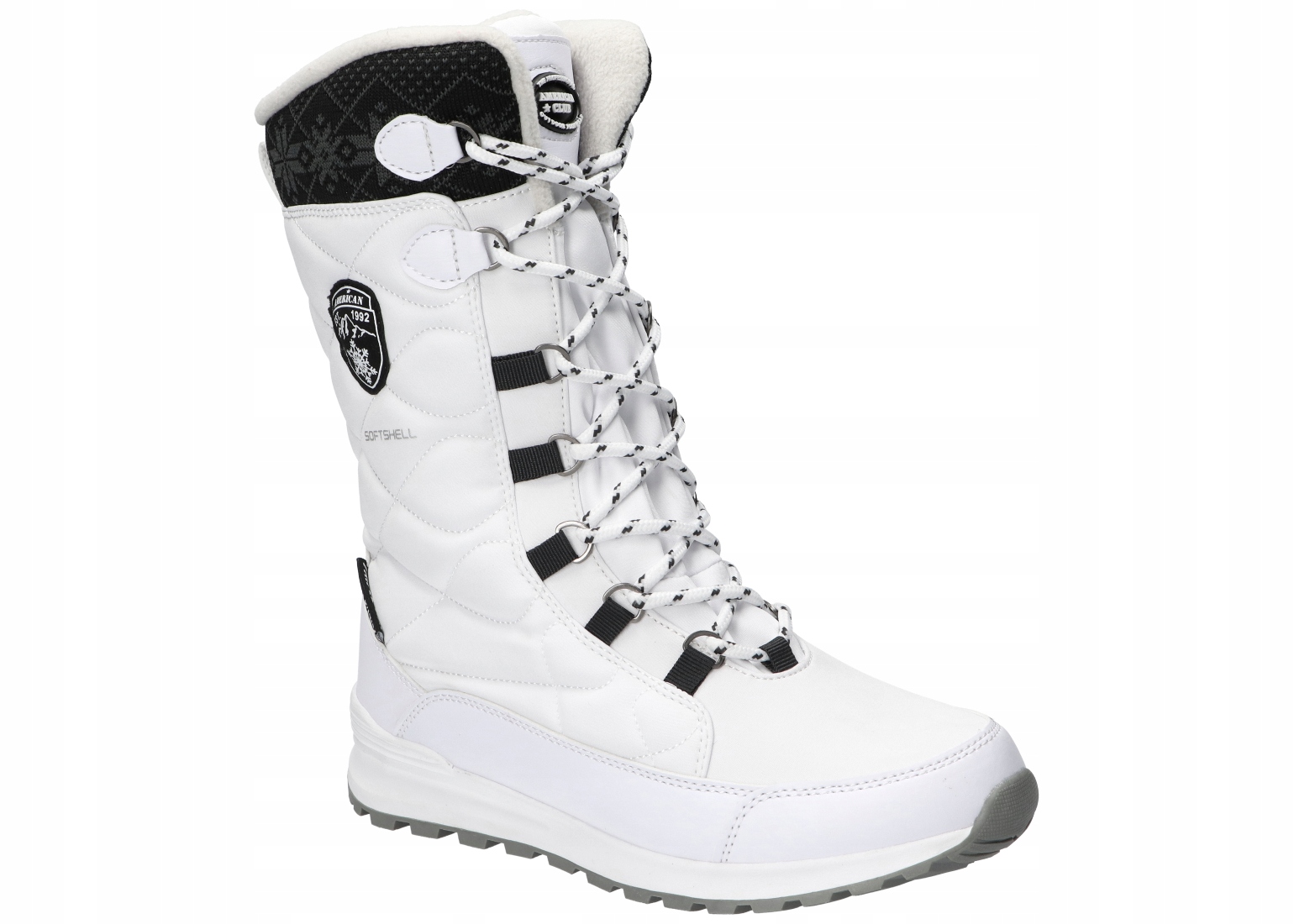 American Club SN89 Zateplené Sněhule Kozačky Zimní Boty Dámské Bílé 40