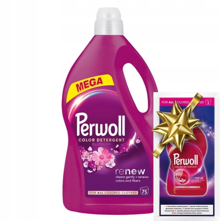 Perwoll Renew Blossom Płyn do Prania 3,75l 75 prań + Gratis Perwoll Color