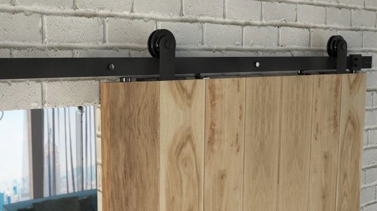 System do drzwi przesuwnych Loft ART RETRO STALOWY Strona uniwersalne