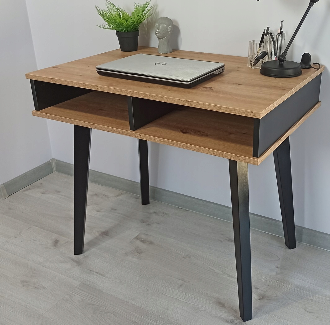 NOWOCZESNE BIURKO RUMBA II LOFT DĄB ARTISAN CZARNE Kolekcja ARTISAN