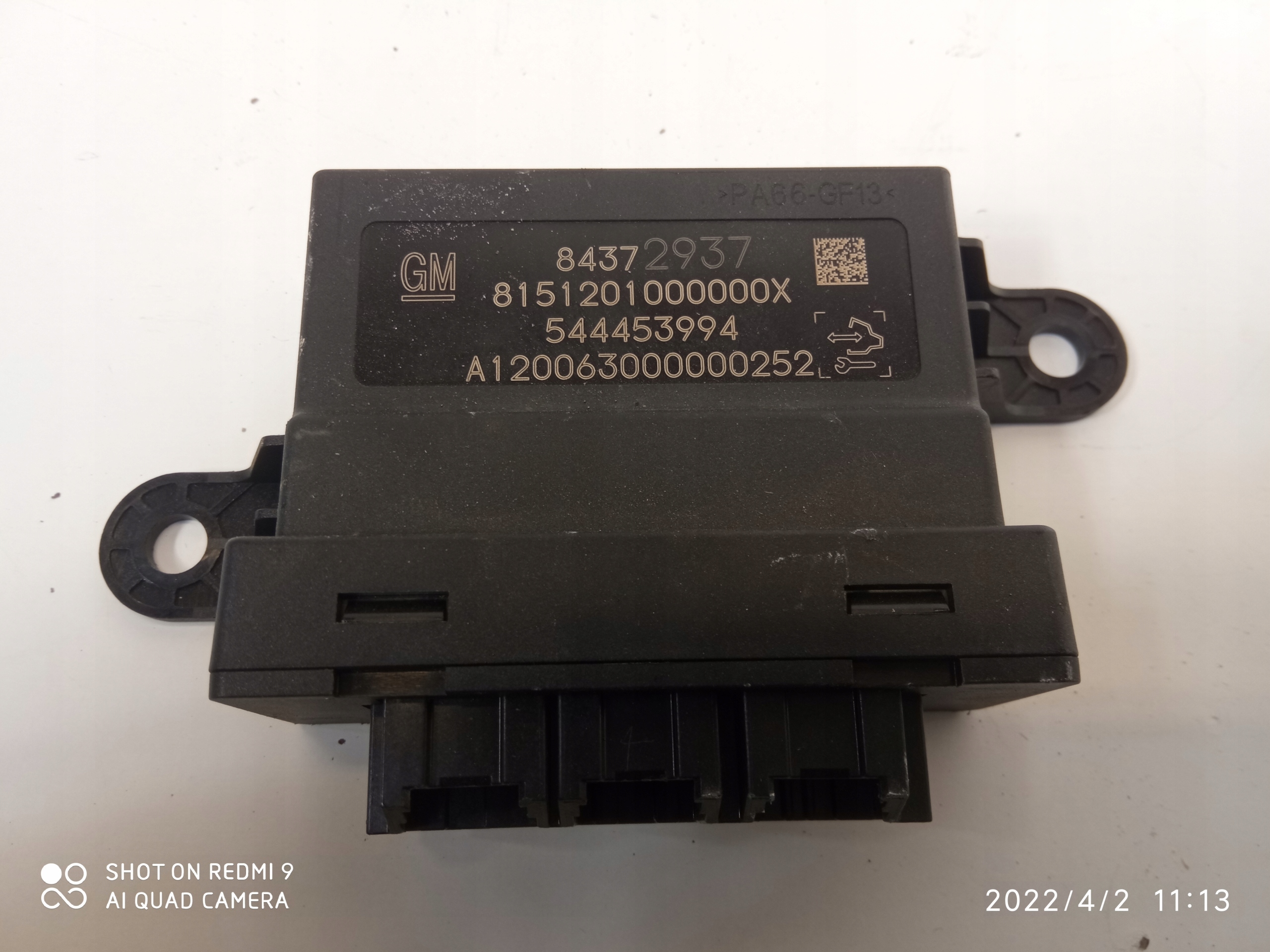 OPEL ASTRA K 5 V modulo CZUJNIKOW PDC 84372937