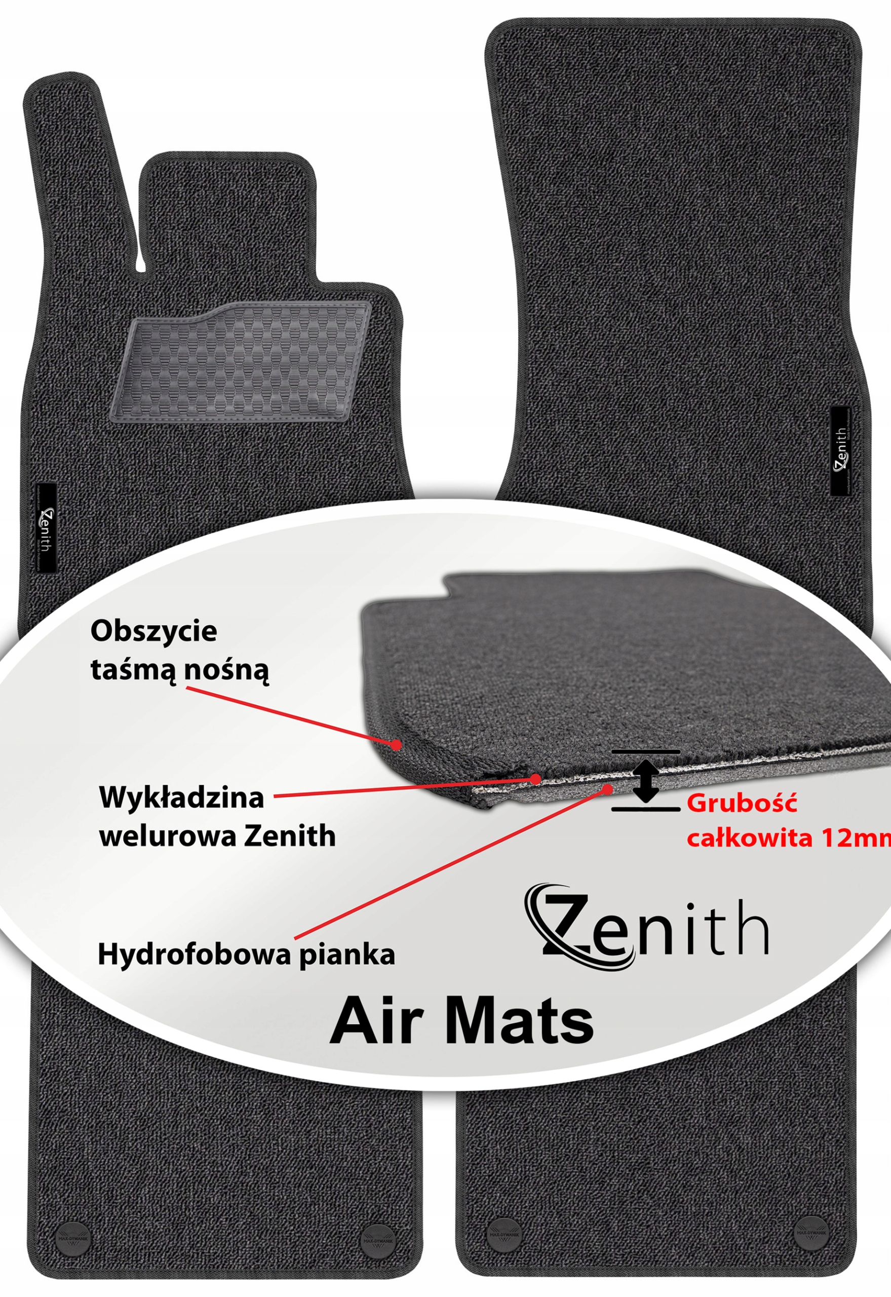 S-Klasa X223 Maybach Long 20 Velúrové koberčeky do auta Zenith Air Mats