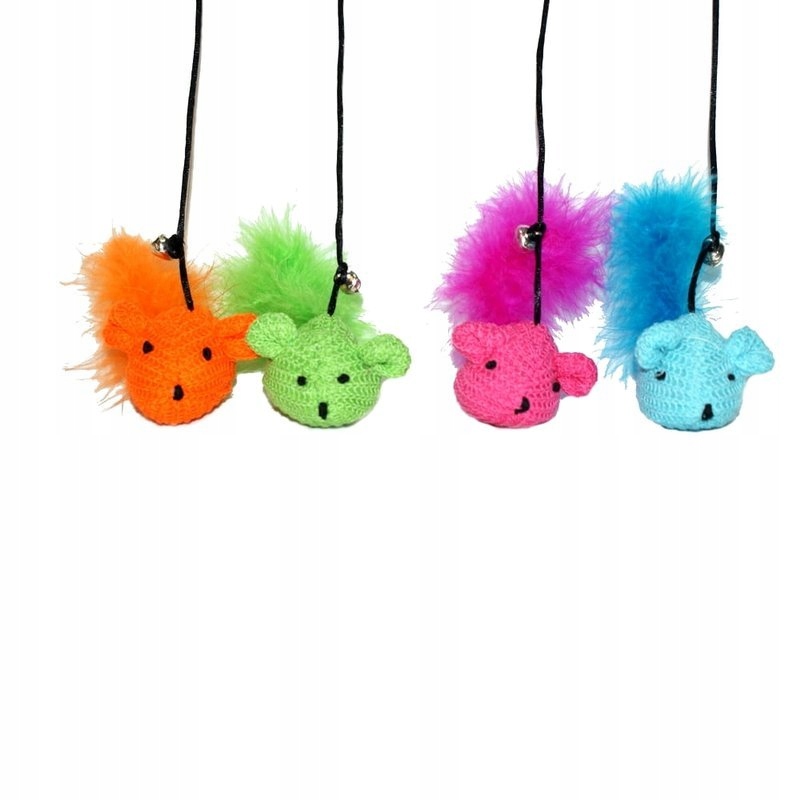 

Dingo Wędka dla kota z myszką z włóczki