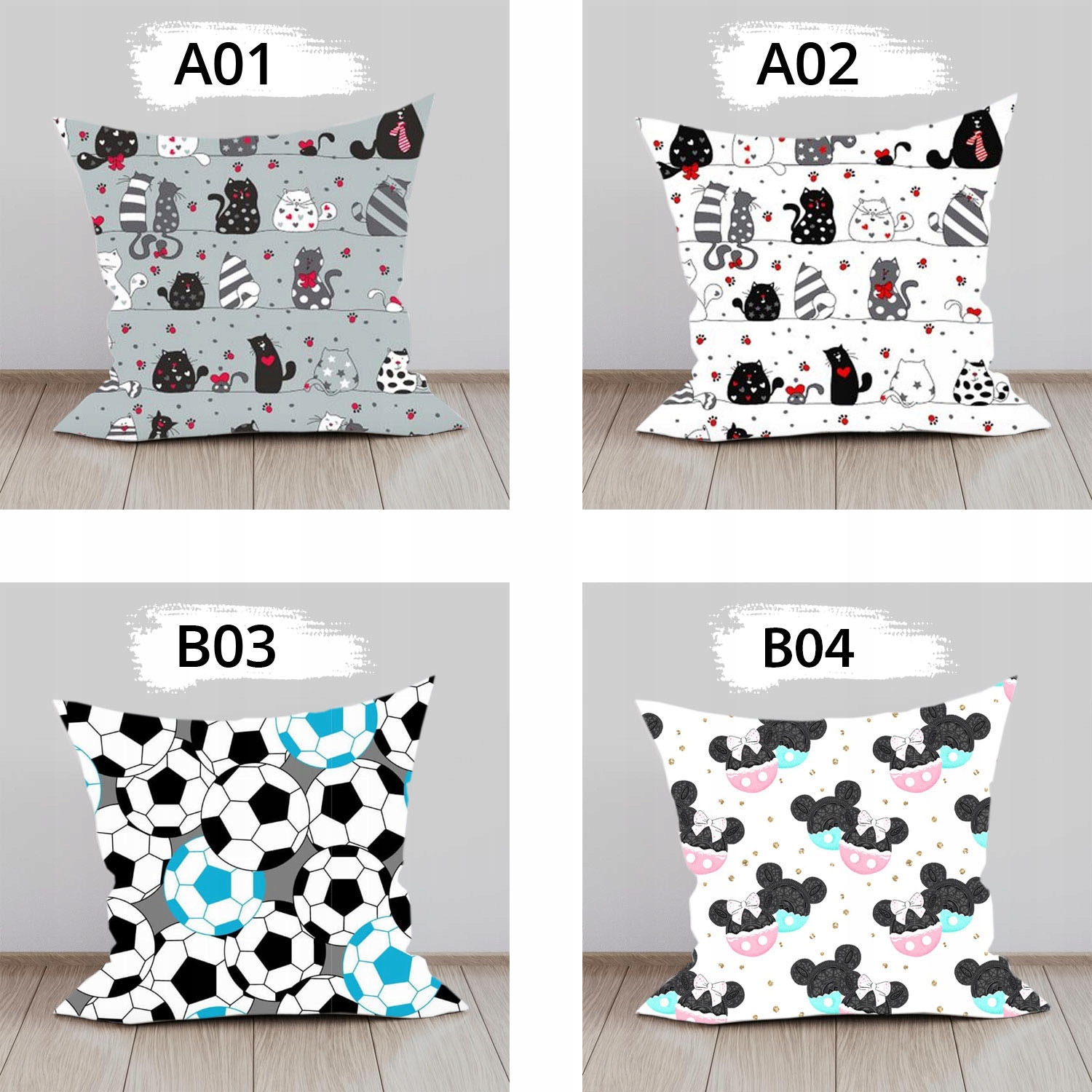 Poszewka na poduszkę 40x40 *100% bawełna*60 WZORÓW EAN (GTIN) 5904104307247