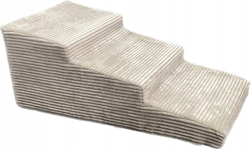 Schodki dla psa sztruks, łagodne wejście wysokość 40 cm 3 stopnie