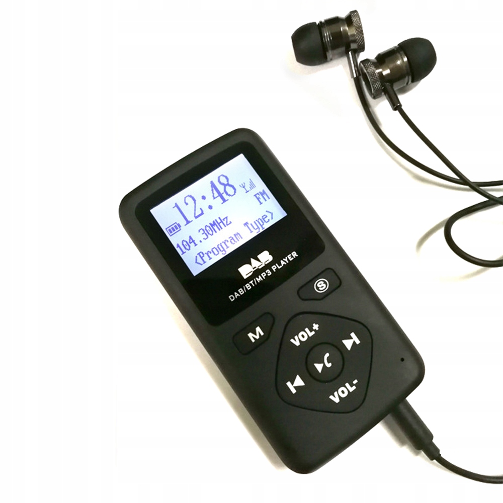 KIESZONKOWE RADIO CYFROWE DAB/DAB+I FM, PRZENOŚNE OSOBISTE MINI RADIO DAB Stan opakowania oryginalne