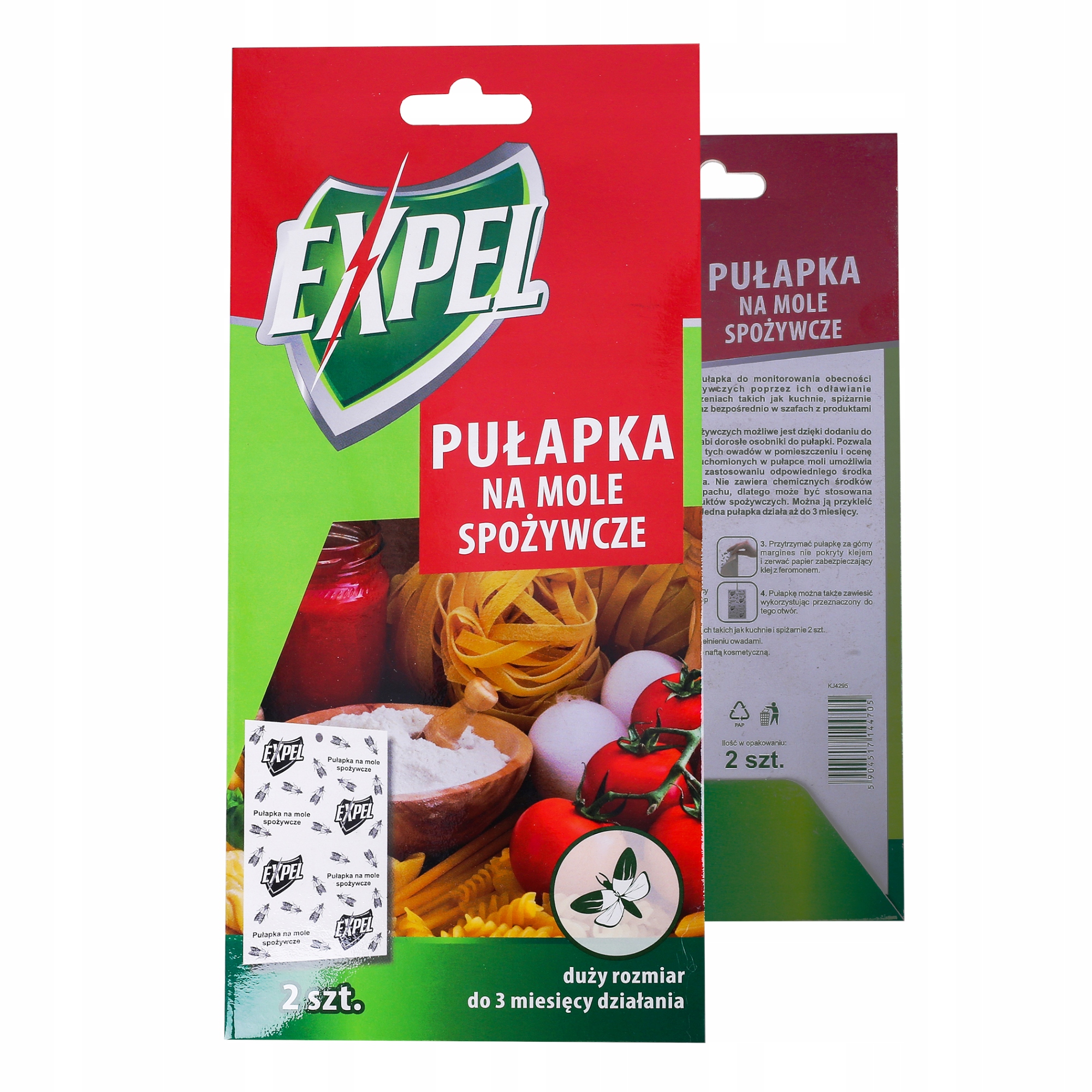 EXPEL Naklejka pułapka na mole spożywcze LEP, 2szt