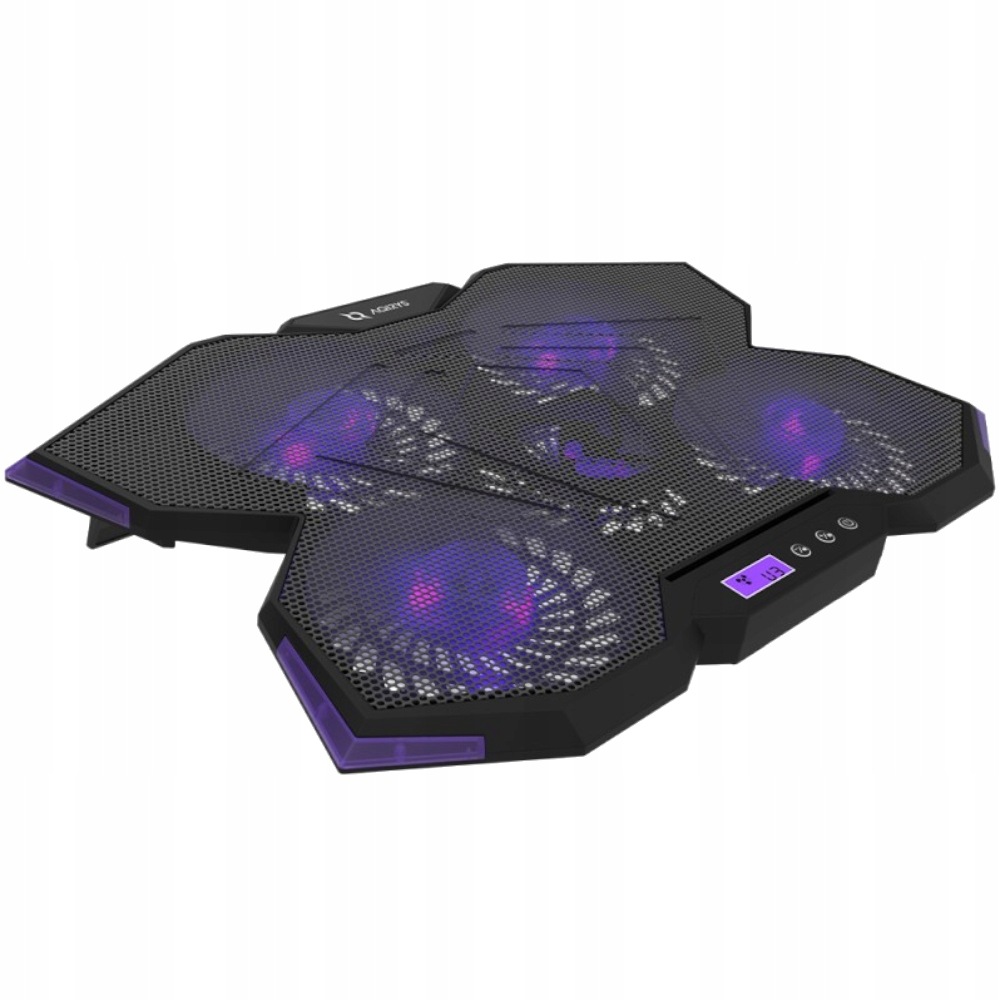 Výkonná chladicí podložka pro herní notebook, 5 ventilátorů