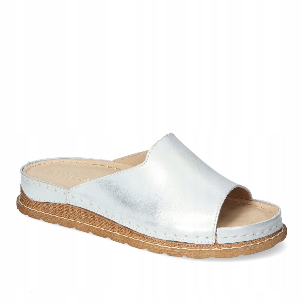 Nazouváky Stella 937 Bílá 6/Stříbrná lico 40