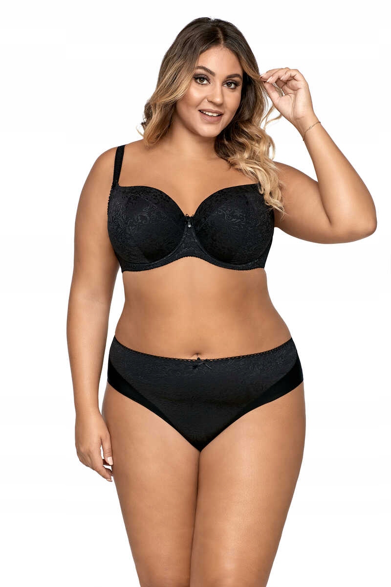 Ava podprsenka 1741 Jacquard plus černá 80J