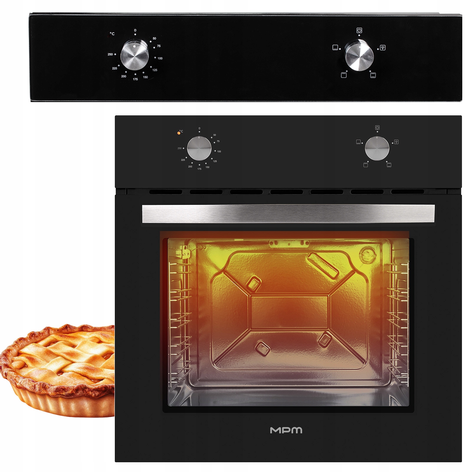 Vestavná trouba MPM-63-BO-27 75L A+ SteamClean Skleněný panel 60 cm