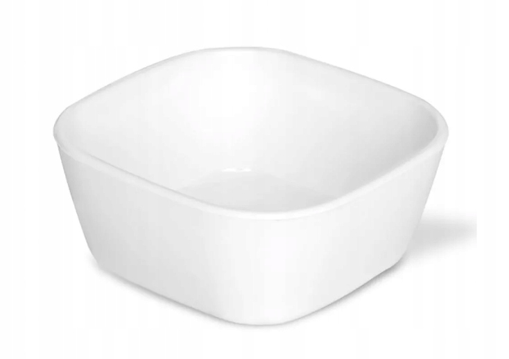 MISECZKA KWADRATOWA NA DIPY 7X7X3CM 100ML BIAŁA