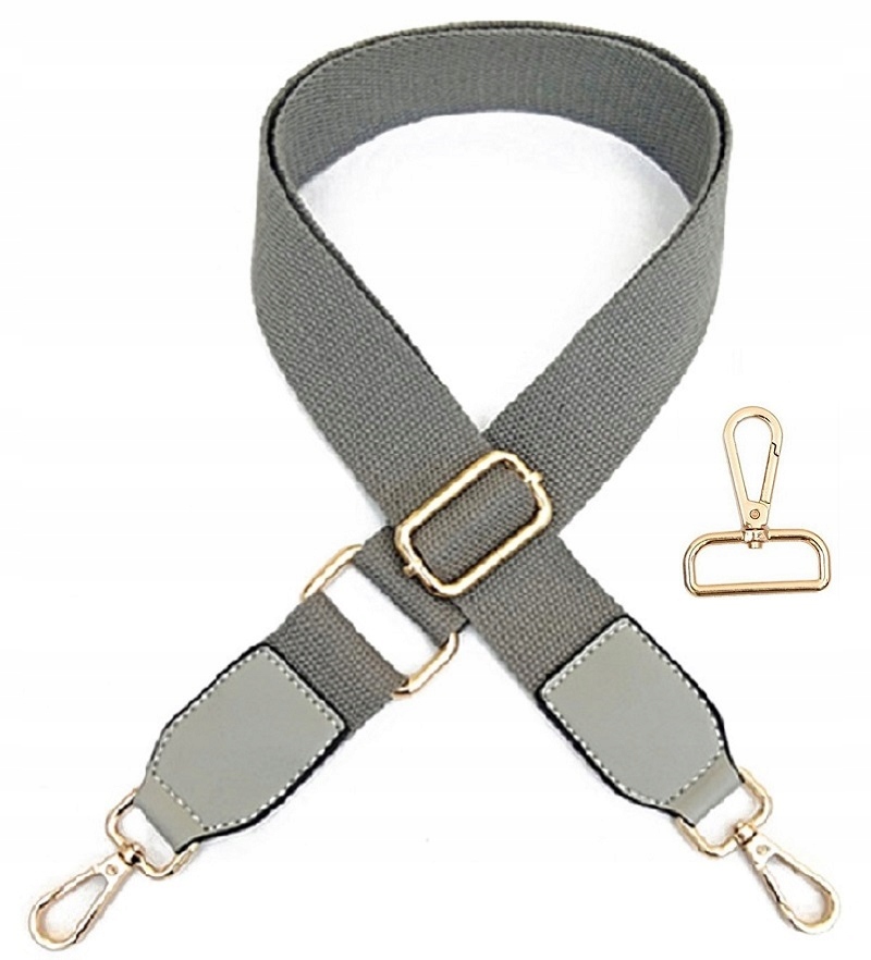 PASEK DO TOREBKI SZARY REGULOWANY PARCIANY ZŁOTY