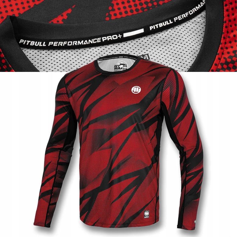 Męski Longsleeve Pitbull Treningowy Mesh Performance Pro plus Dot Camo II