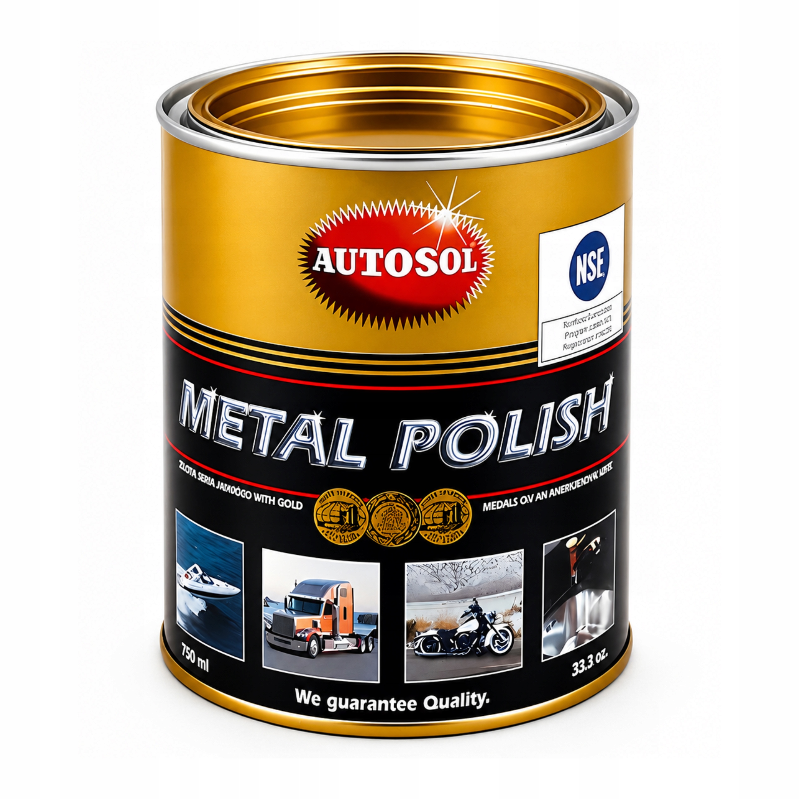 Autosol Metal Polish leštidlo do ošetření kovů chromu hliníku 750 ml