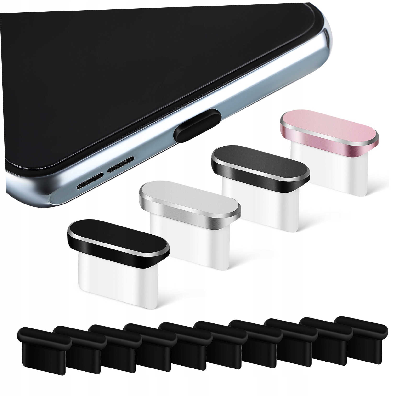 Zaślepka USB C. Osłona wtyczki ładowania. Osłony portów