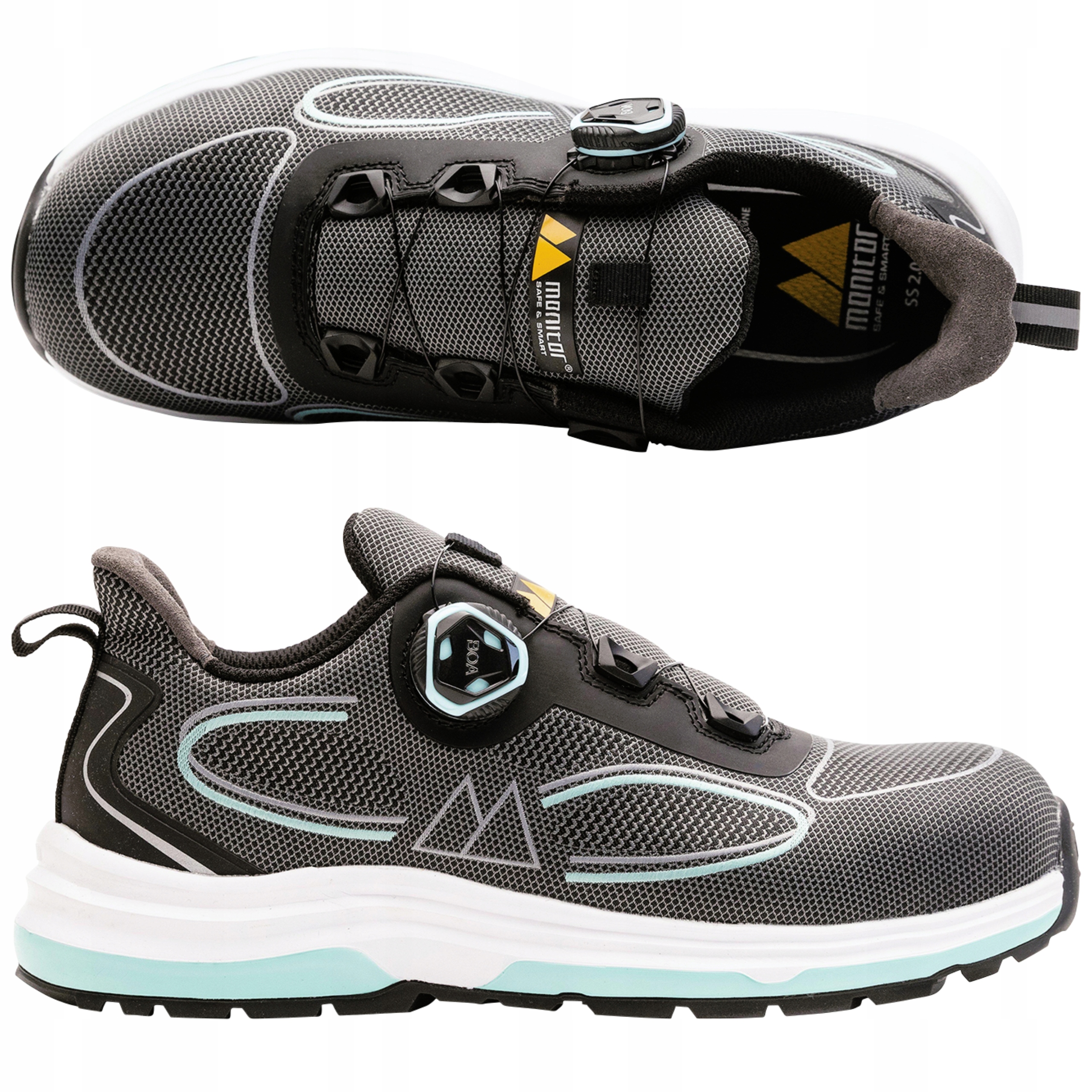 Profesjonalne półbuty robocze Szwecja Monitor S1P z systemem Boa rozmiar 38