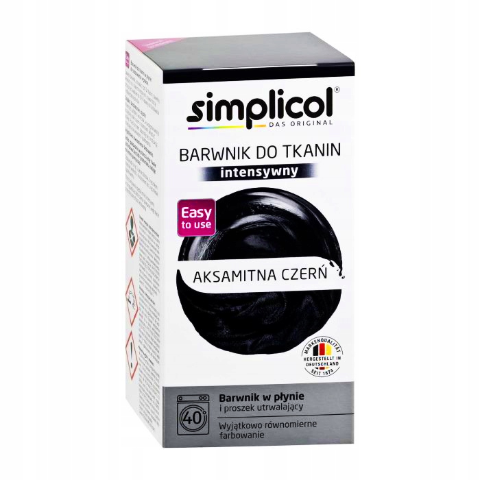 

Simplicol Farba Do Ubrań Tkanin Barwnik Czarny