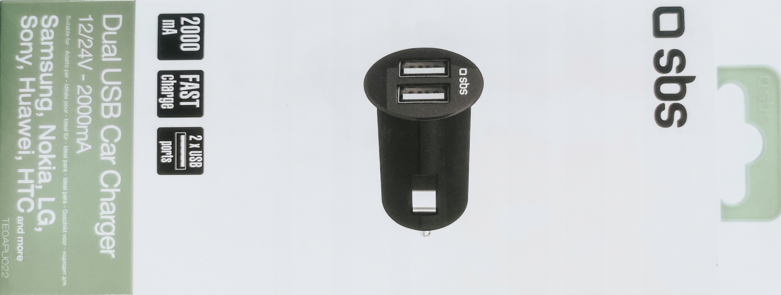 

Ładowarka Samochodowa 2000 (2xUSB)