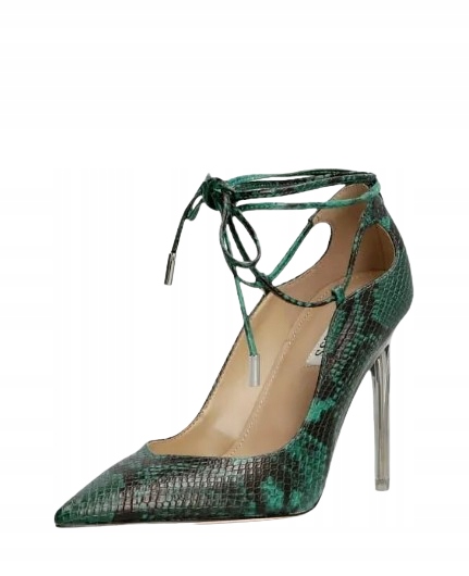 Guess Zelené Lodičky Ve Vzoru Hadí Kůže S Vázáním 38 Gpe