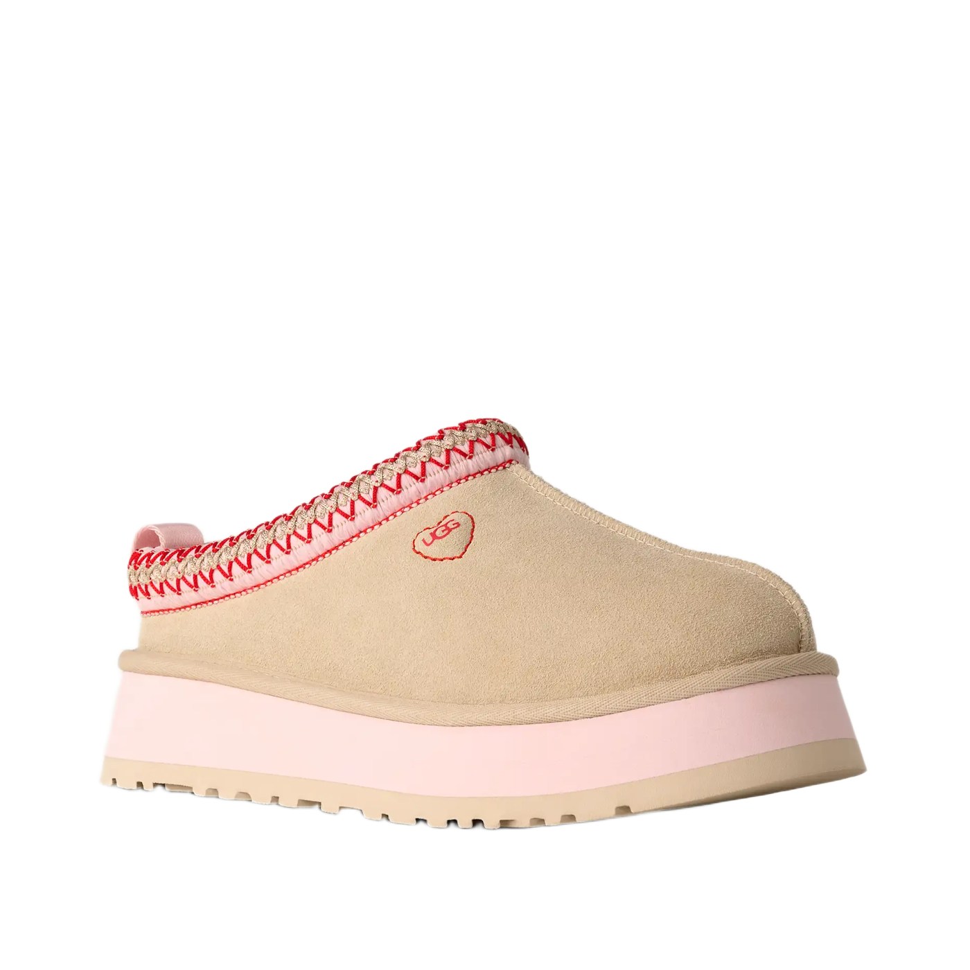 Pantofle Ugg Tazz Love Semišová kůže ovčí kožešina Béžová 36