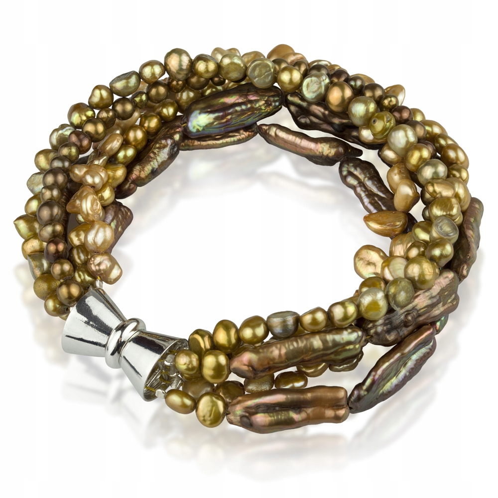 6-ŘADÝ Náramek Ze Sladkovodních Perel