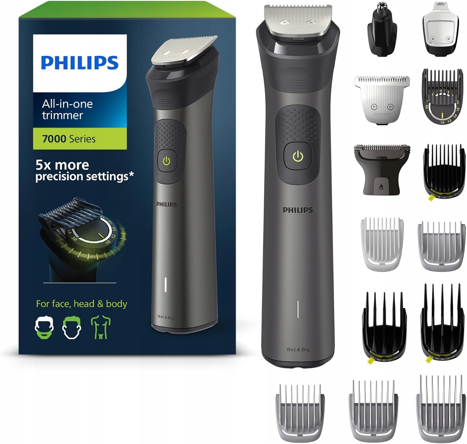 Philips MG7950/15 Trymer 15w1 Golarka Broda Włosy Nos Uszy Ciało
