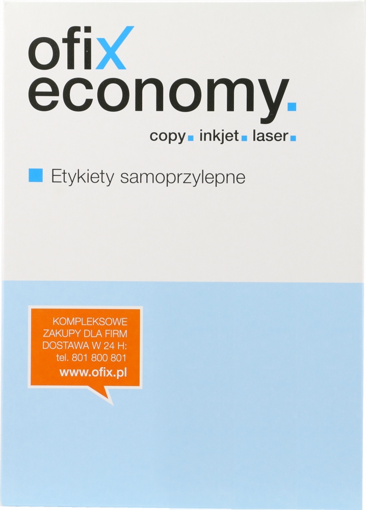 

Etykiety Samoprzylepne A4/100 70x50,8mm 1500 szt