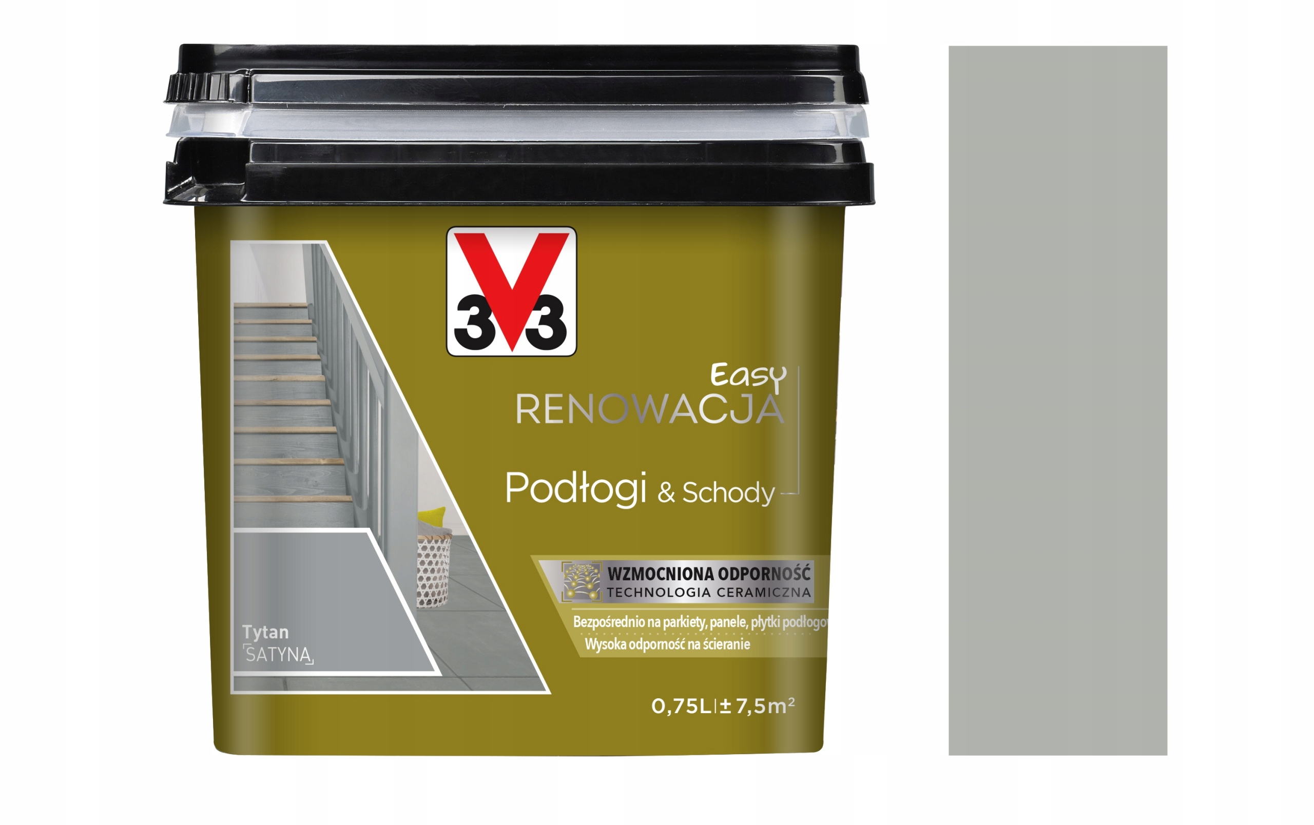 V33 Easy Renowacja Podłogi Schody Tytan 0.75L