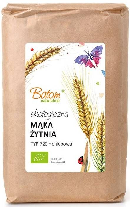 Levně Batom Žitná mouka chlebová Typ 720 Ekologická Bio 1 kg Batom