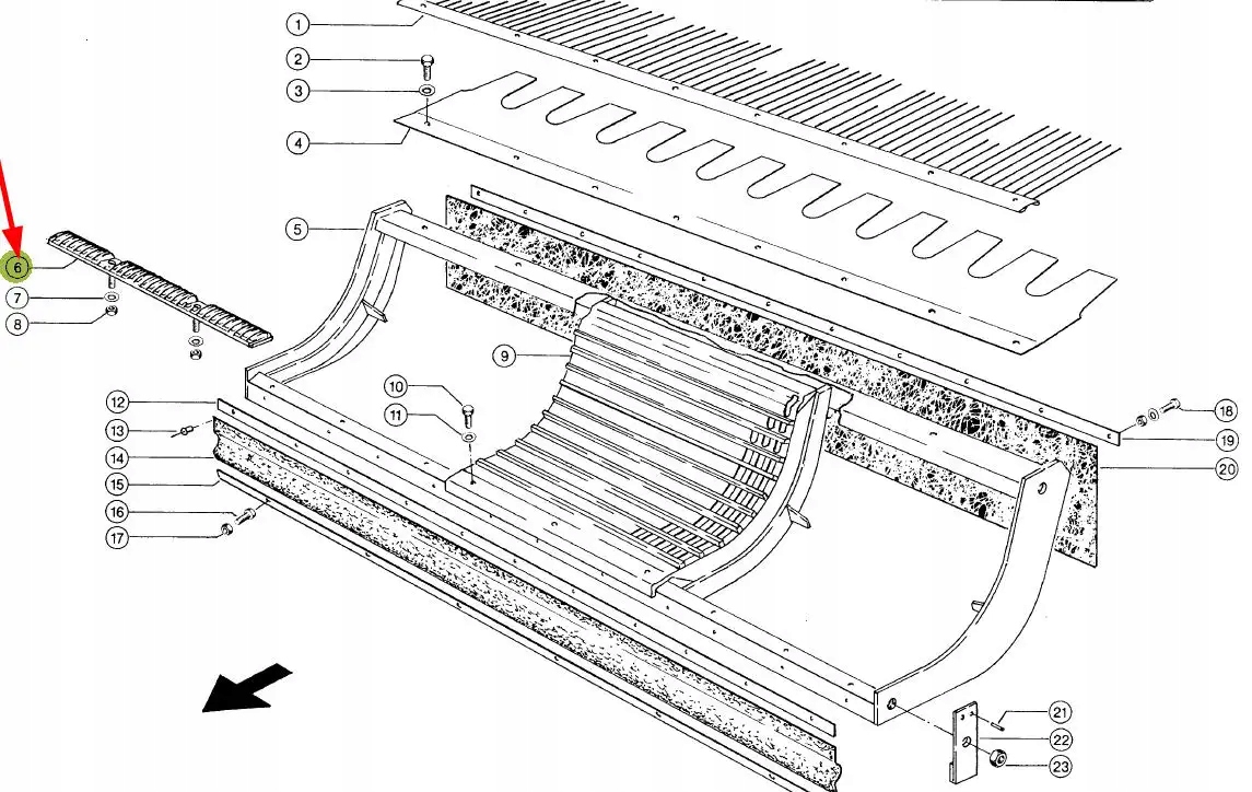 662873.1 Listwa segmentu klepiska Producent części Claas