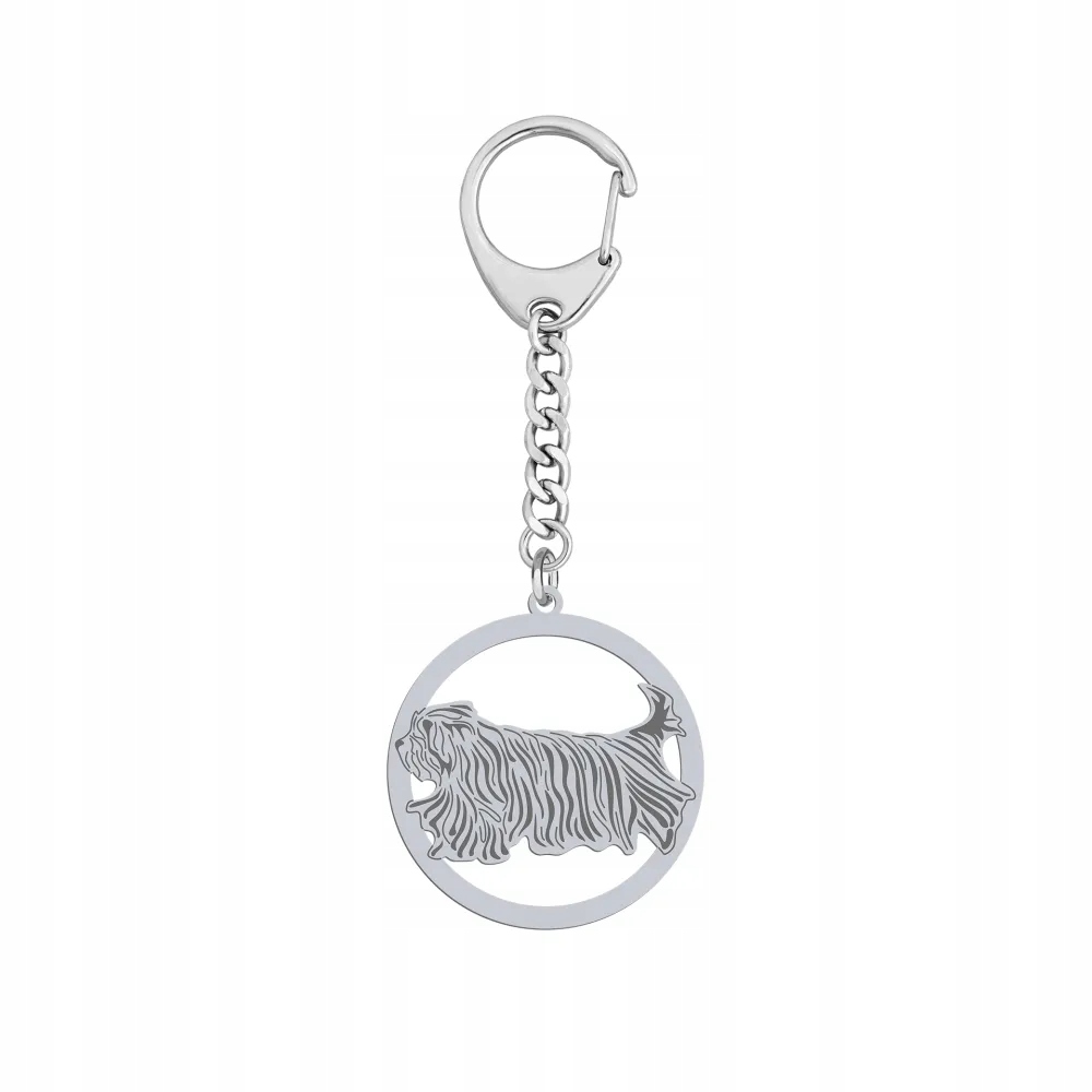 Přívěsek Na Klíče Stříbrný na klíče se psem Ovčáček z Bergama 925 Přívěsek Gravírování