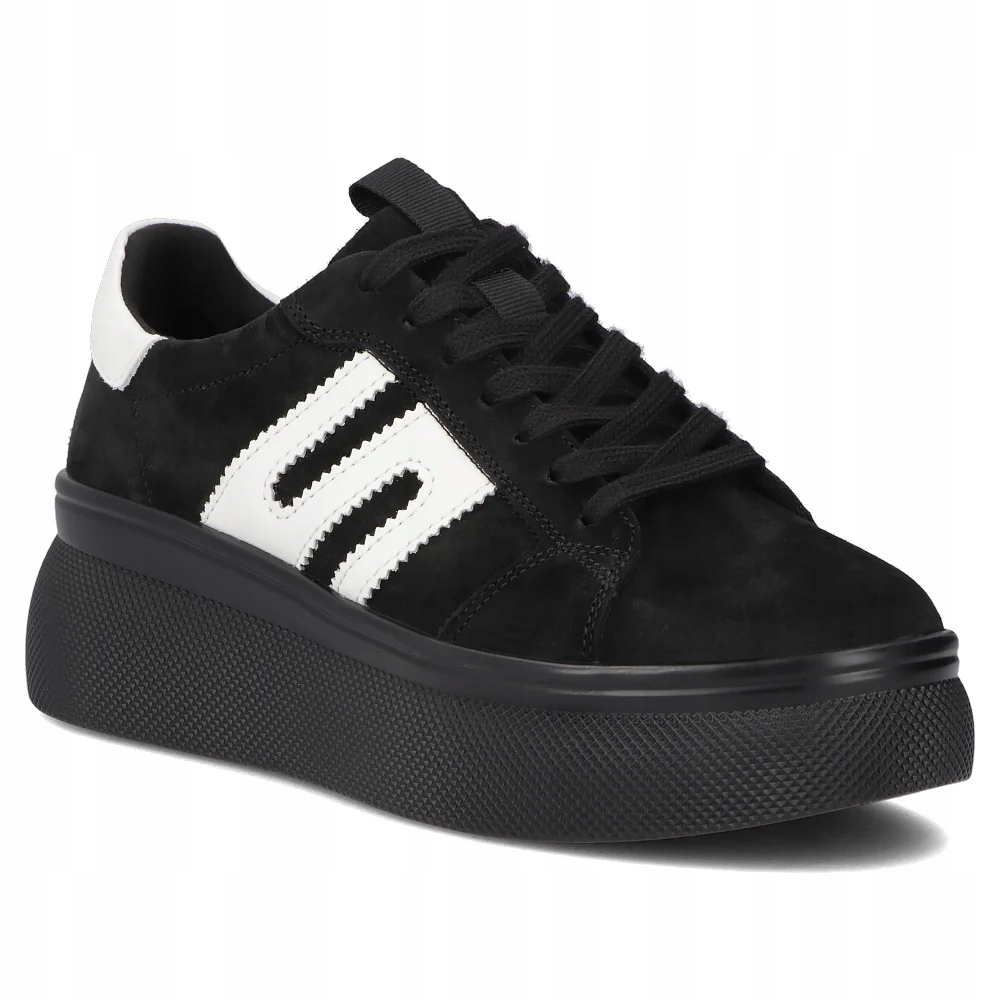 Filippo DP7175/25 Bk Kožené tenisky ploché, lehké, sportovní, černé, vel.