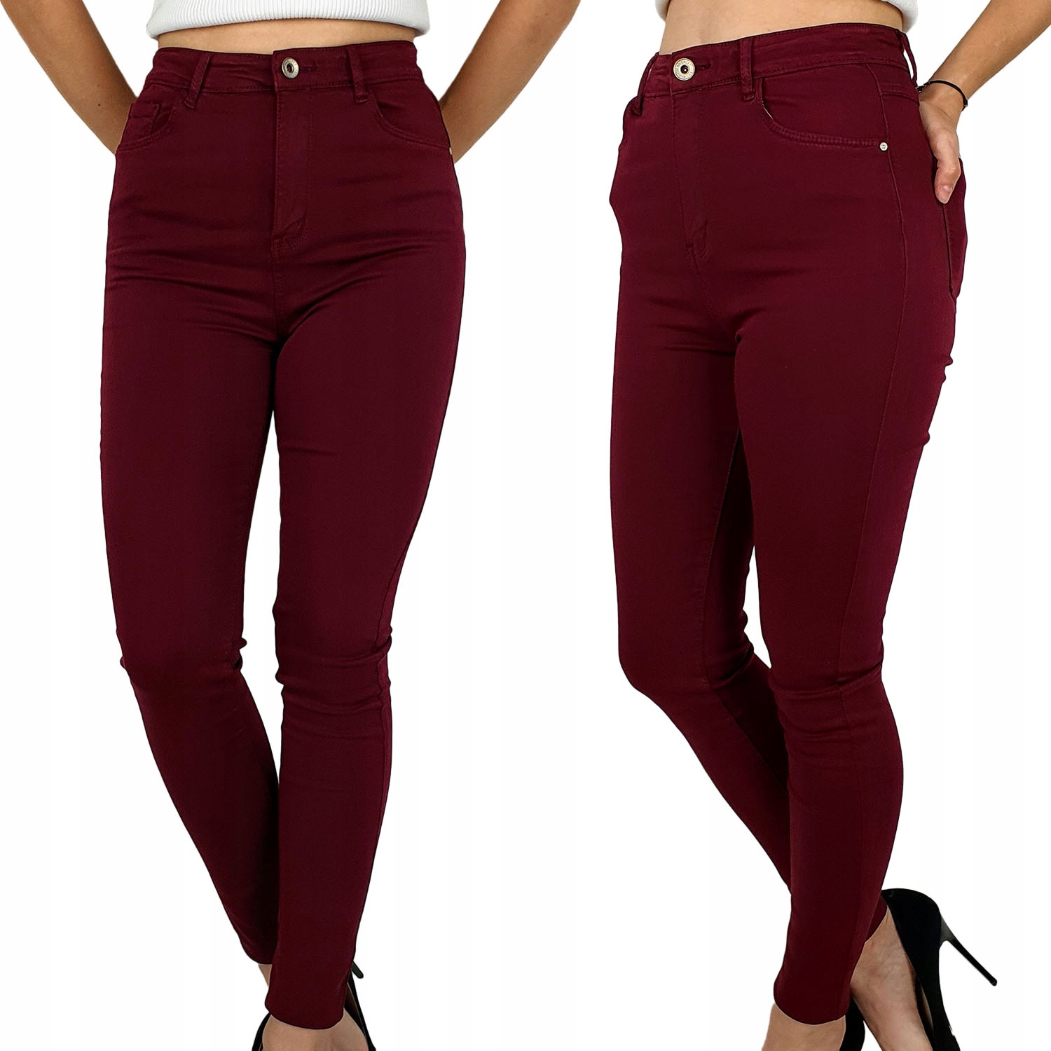 Damskie Spodnie Jeansowe Wyszczuplające