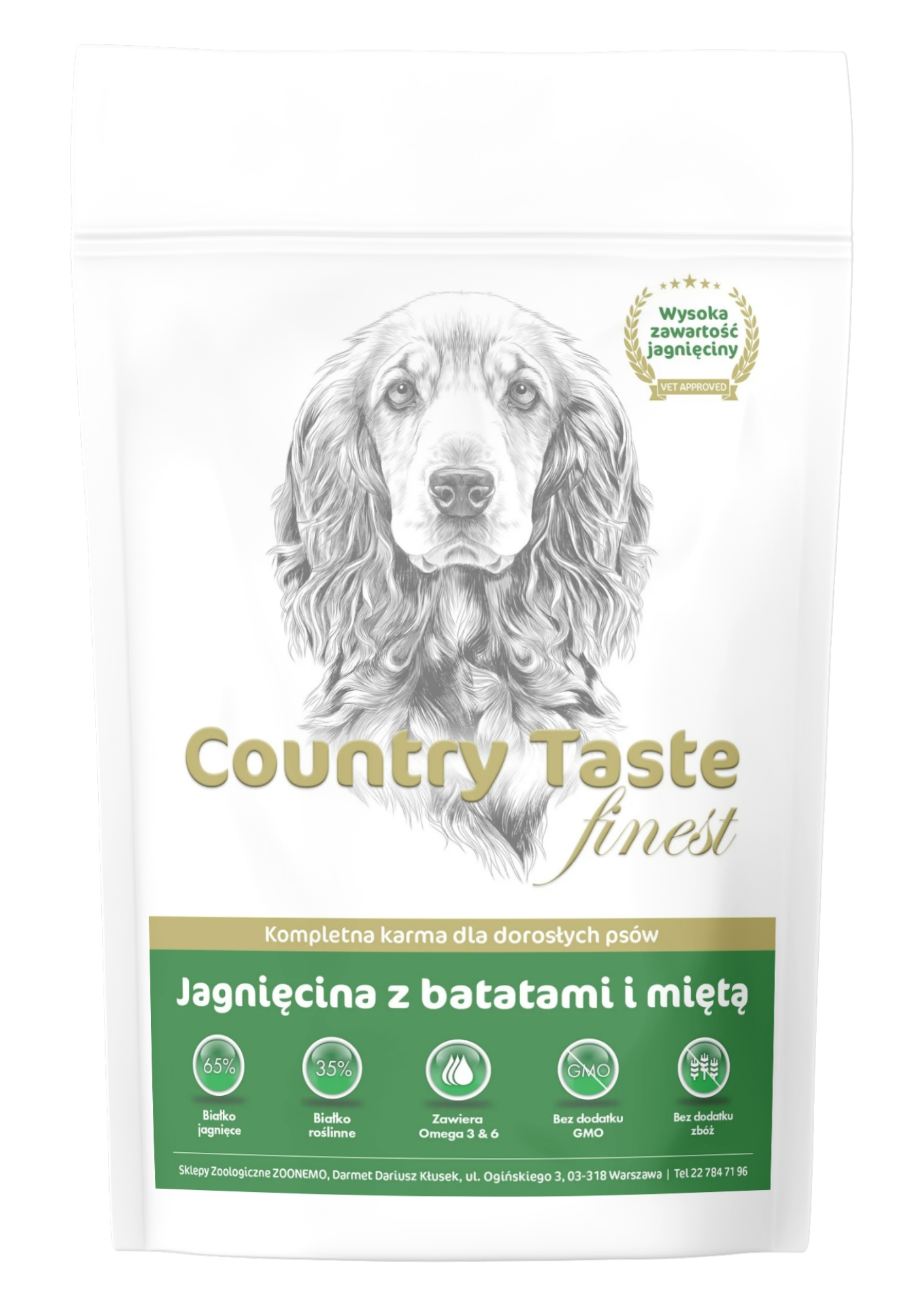 Country Taste jagnięcina z batatami i miętą psy dorosłe 12 kg karma sucha
