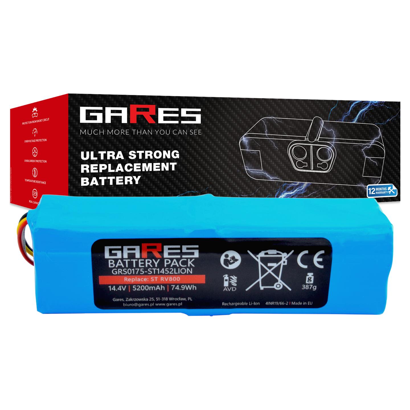 Akumulátor Gares pro Setti+ RV800 14,4V 5,2Ah