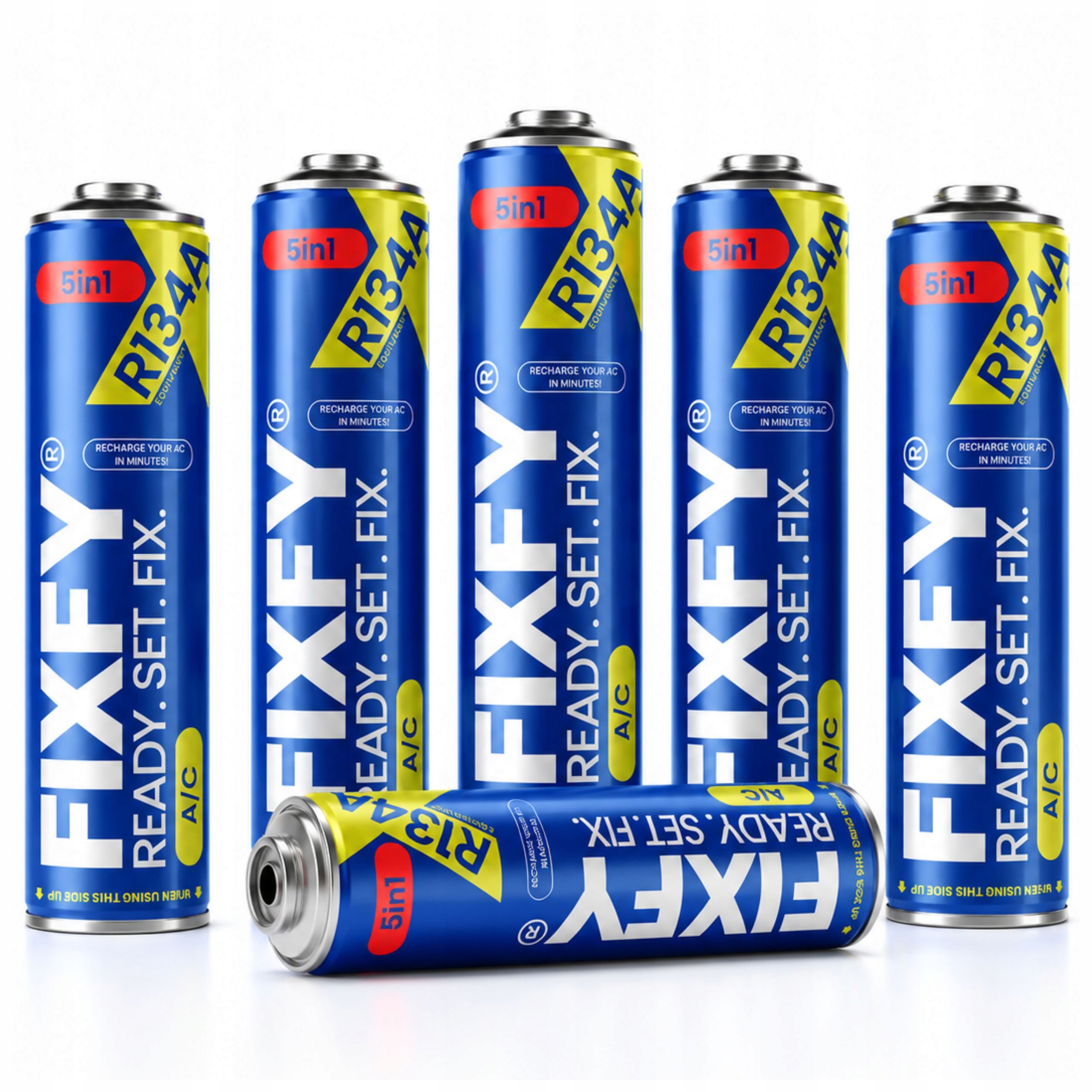 Zestaw do nabijania klimatyzacji czynnik Fixfy 5w1 6x puszka 755g R134a