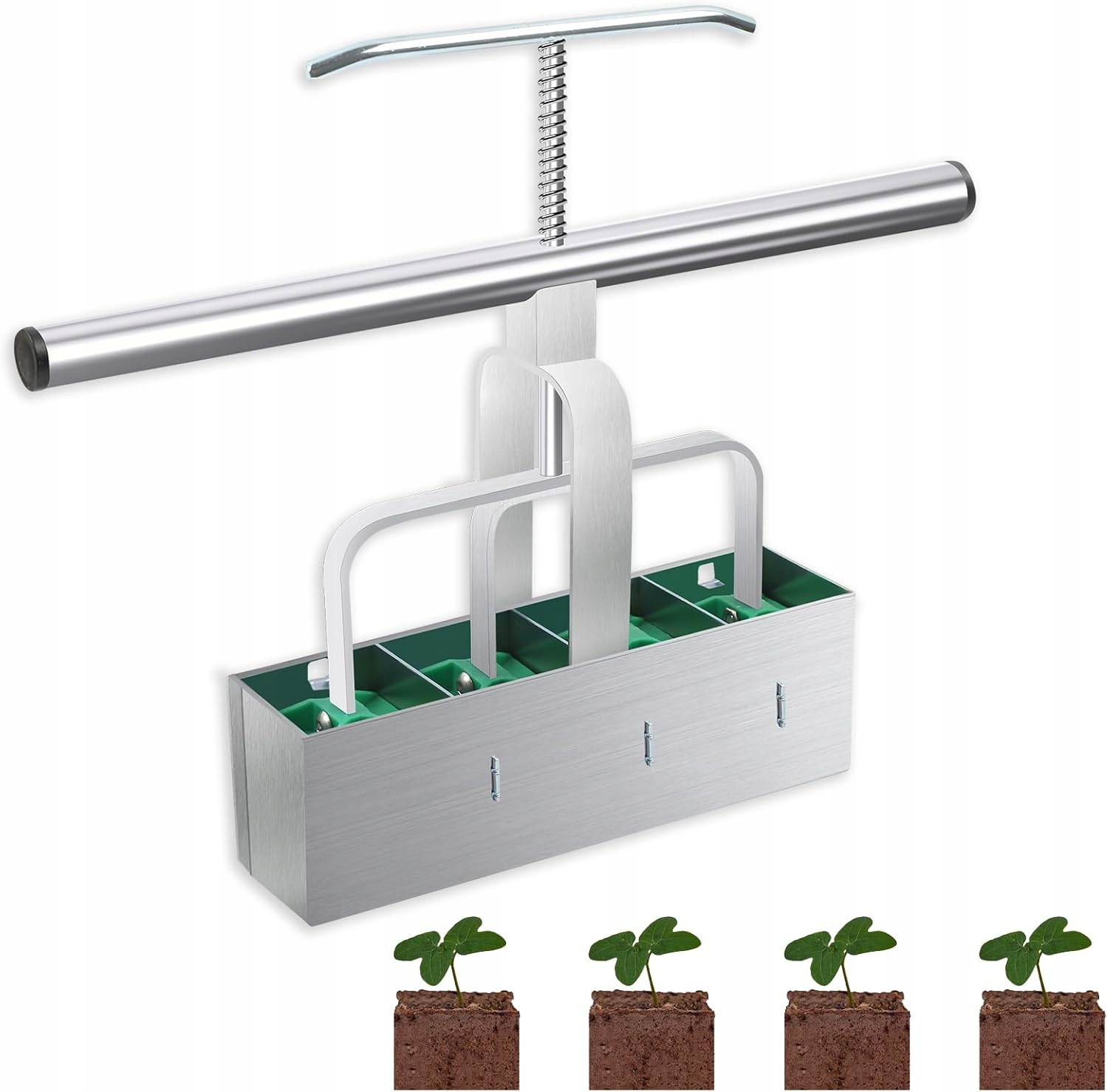 Ruční blokátor půdy 5 cm – nerezová ocel, ergonomická rukojeť, 4 mřížky