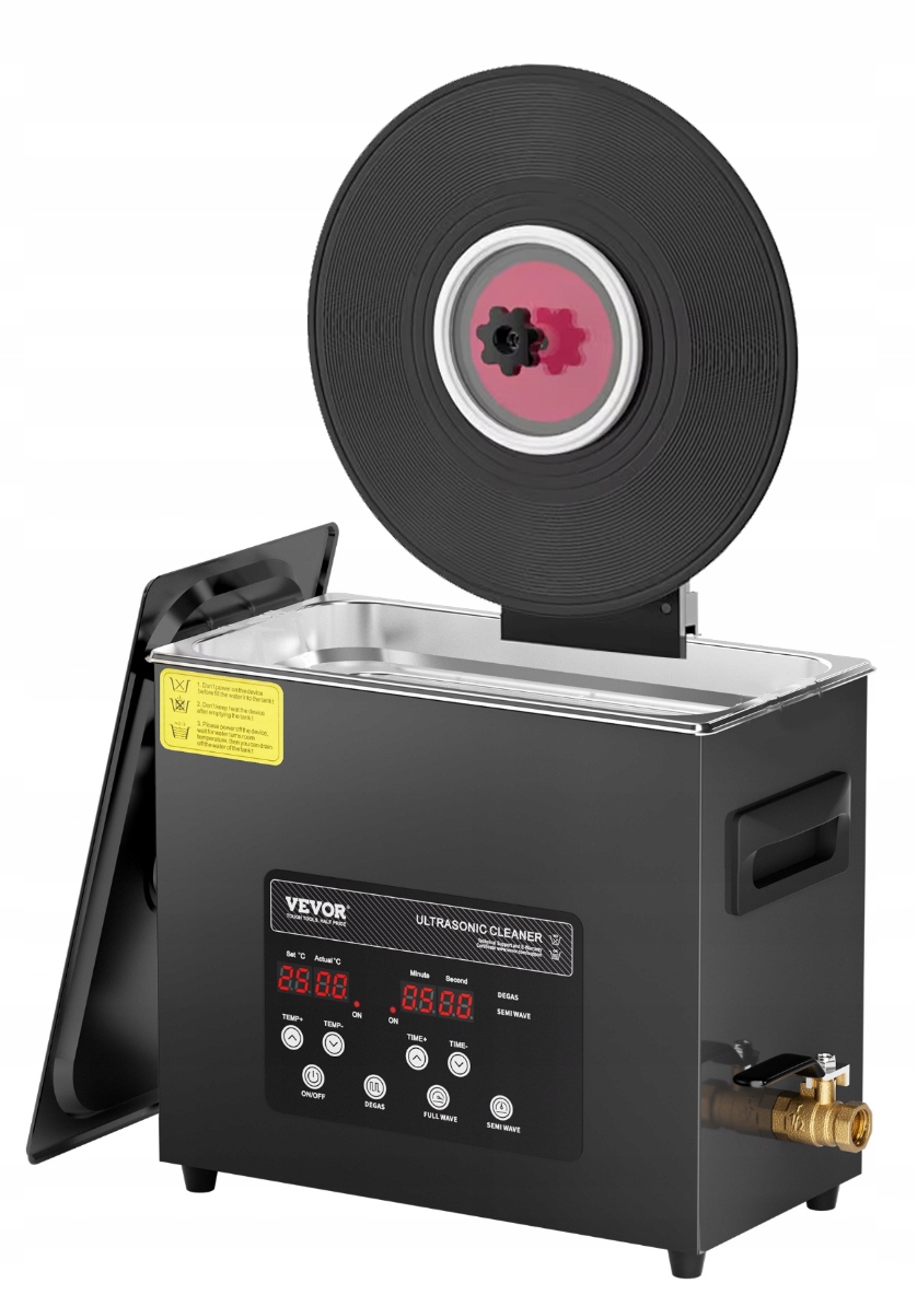 Ultrazvuková umývačka vinylových platní s nastaviteľným nadstavcom na 5 platní 40 Hz
