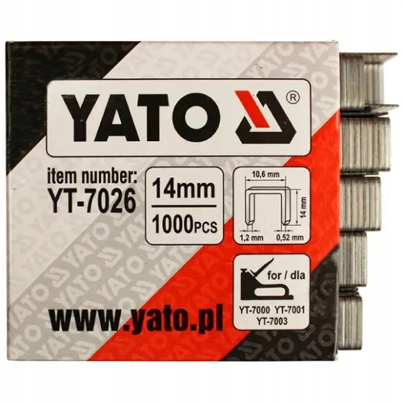 

Zszywki Do Takera Zszywacza 14X10,6MM 1000SZT Yato