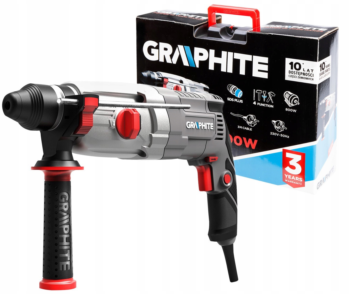 Graphite Vrtačka Sds+plus 800W, kufr 2.8 J 58G538