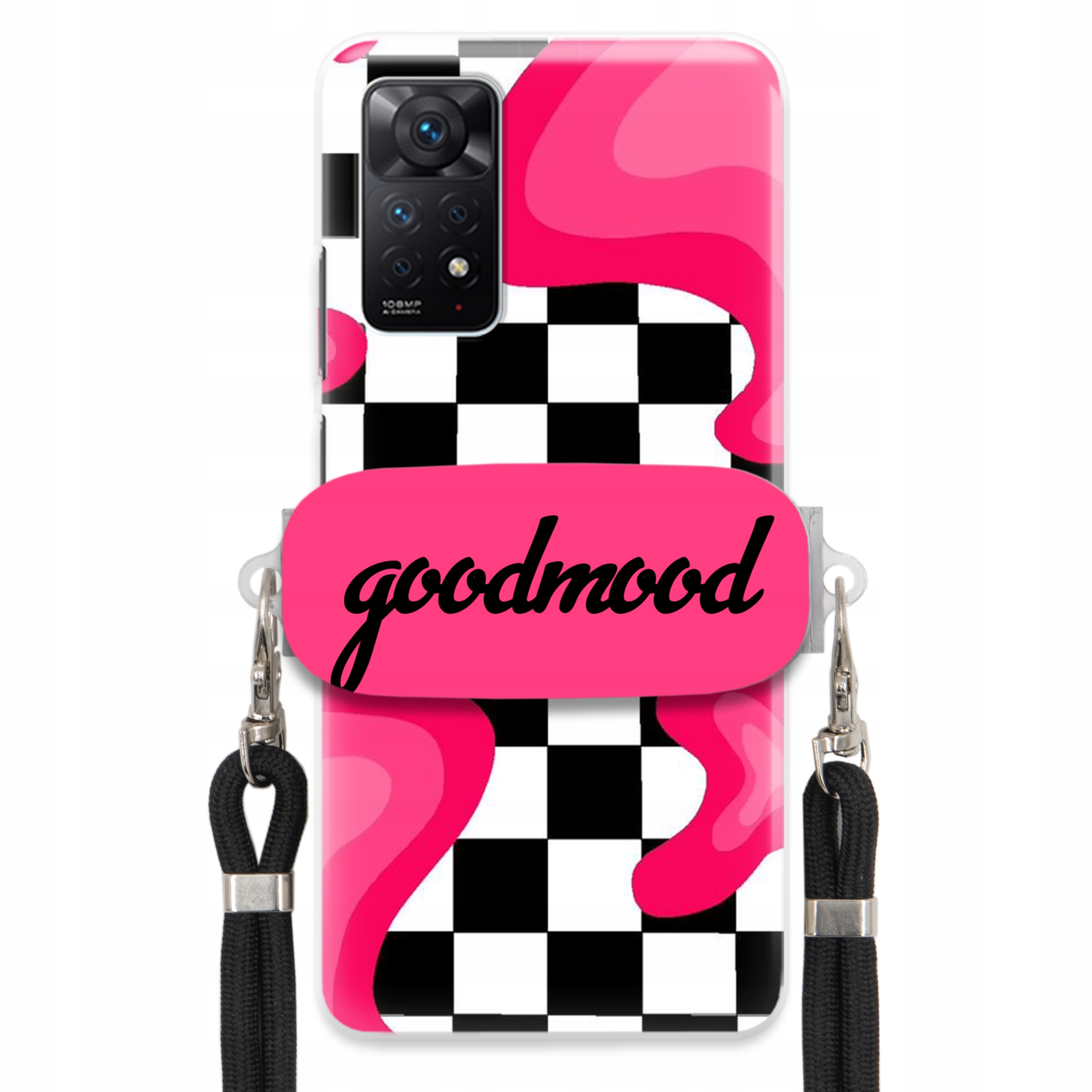 Puzdro Pre Xiaomi Redmi Note 11 Pro 5G Sada Case Držiak Na Vodítko Čierna Splash